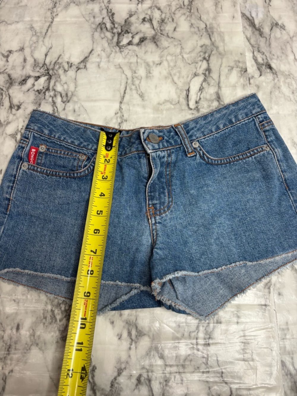 BONGO Y2K Blue Denim Cutoff Jean Shorts denim Back Pockets size 3 summer Bratz - Picture 6 of 7